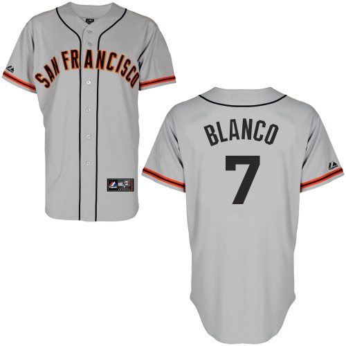 Gregor Blanco #7 mlb Jersey-San Francisco Giants Women's Authentic Road 1 Gray Cool Base Baseball Jersey